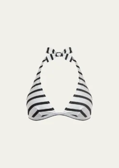 VilebrequinStripes Jersey Halter Bikini Top
