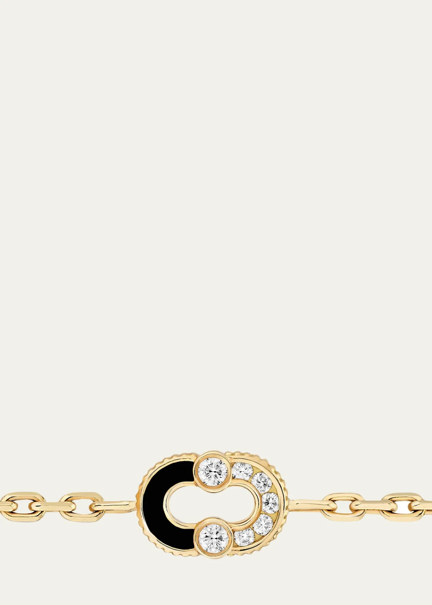 ViltierMagnetic Semi 18K Yellow Gold, Onyx & 0.26 TCW Diamond Charm Bracelet