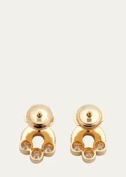 ViltierMagnetic Stud Earrings in Onyx, 18K Yellow Gold and Diamonds