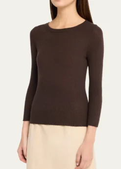 VinceBoat-Neck Cashmere-Silk Top