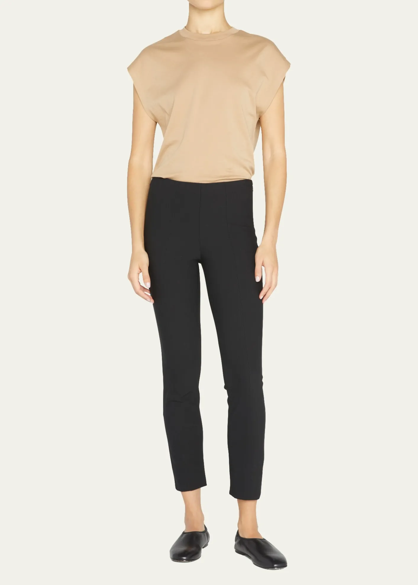 VinceBobbi Mid-Rise Stitch Front Seam Leggings