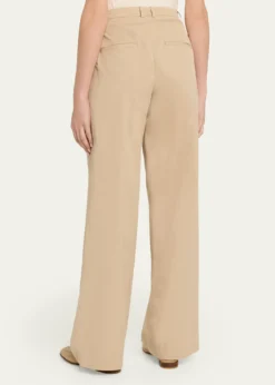VinceCamille Mid-Rise Cotton-Blend Trousers