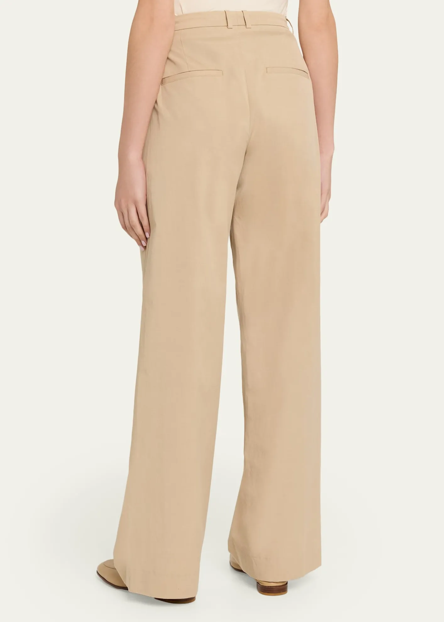 VinceCamille Mid-Rise Cotton-Blend Trousers