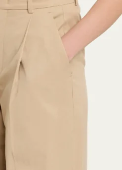 VinceCamille Mid-Rise Cotton-Blend Trousers