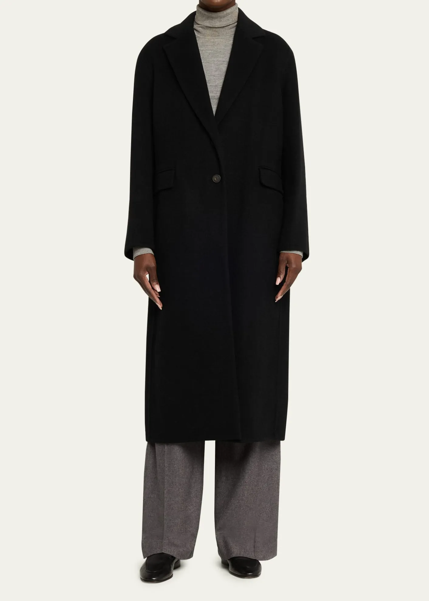VinceCashmere-Wool Single-Breasted Coat