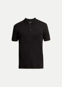 VinceClassic Slub Cotton Polo Shirt