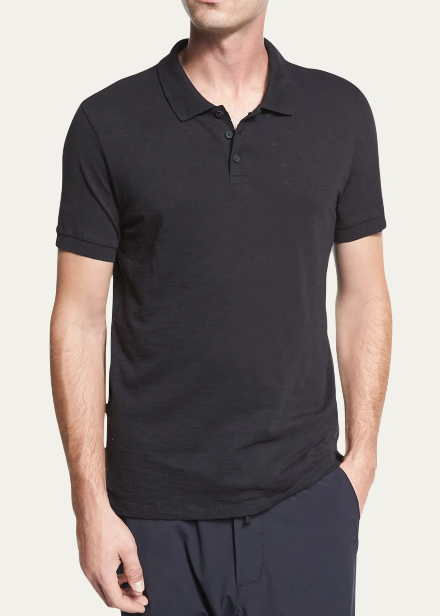 VinceClassic Slub Cotton Polo Shirt