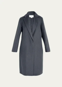 VinceClassic Straight Wool-Blend Coat