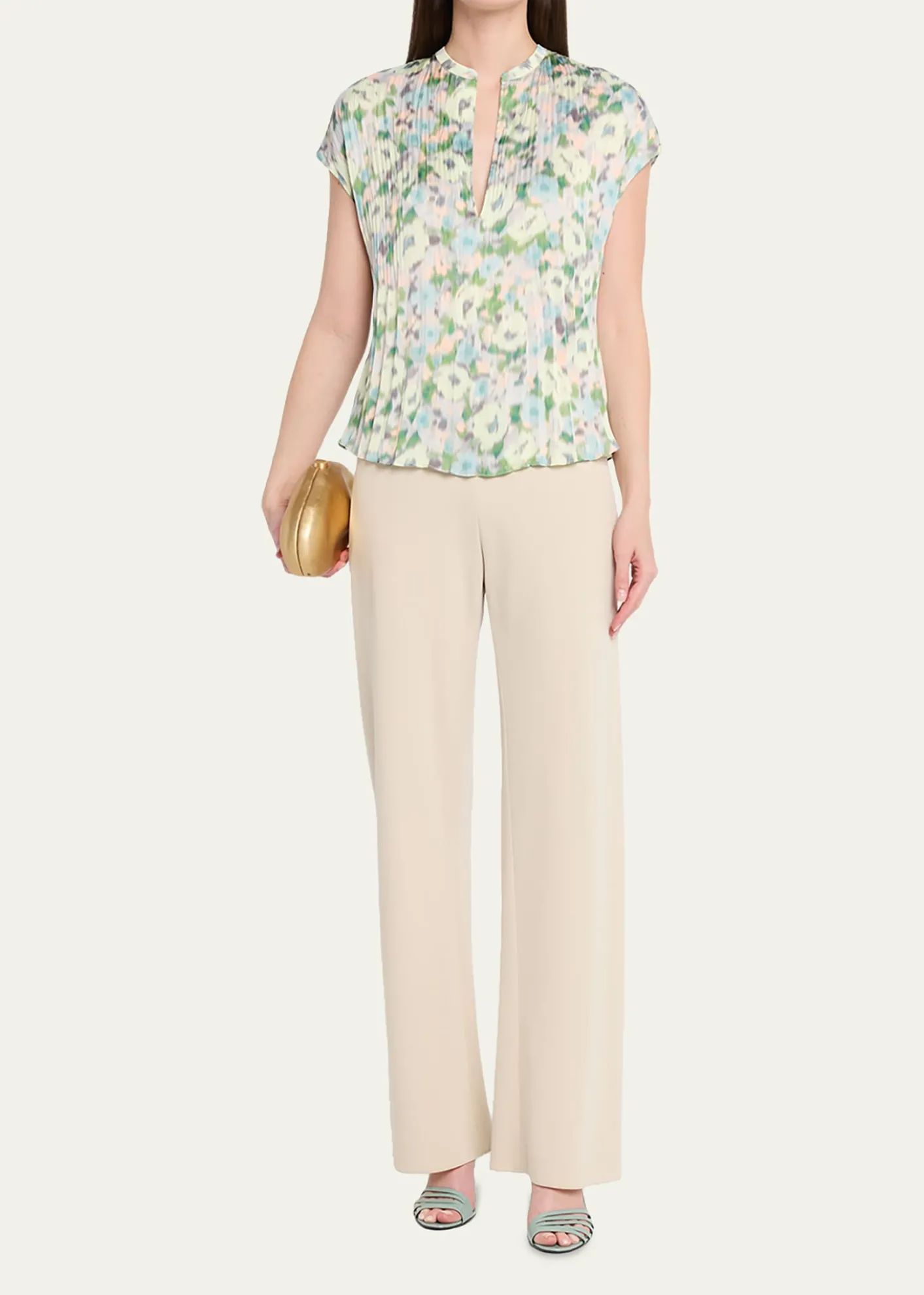 VinceColette High-Rise Linen Bias Pants