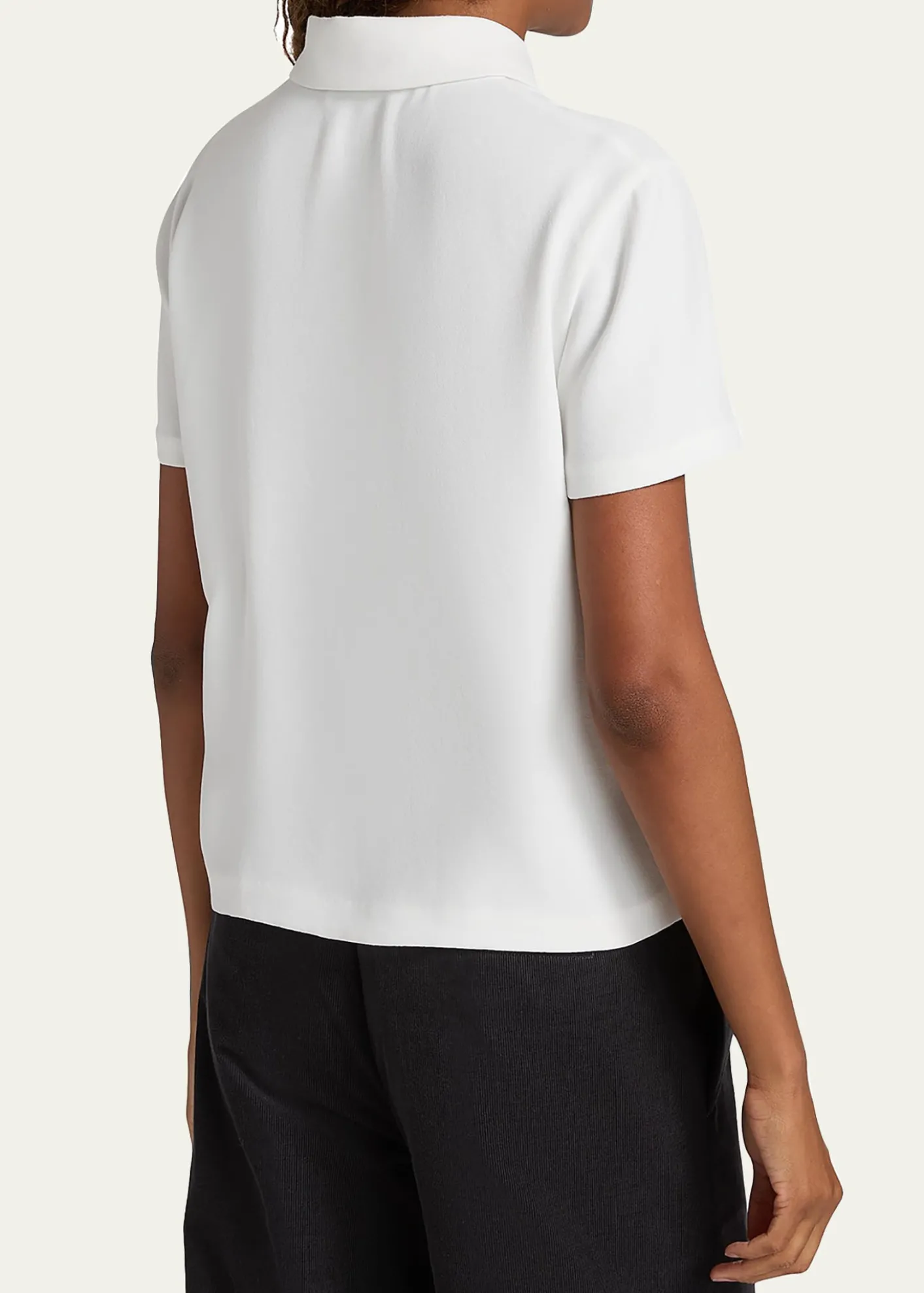 VinceCrepe Short-Sleeve Polo Shirt