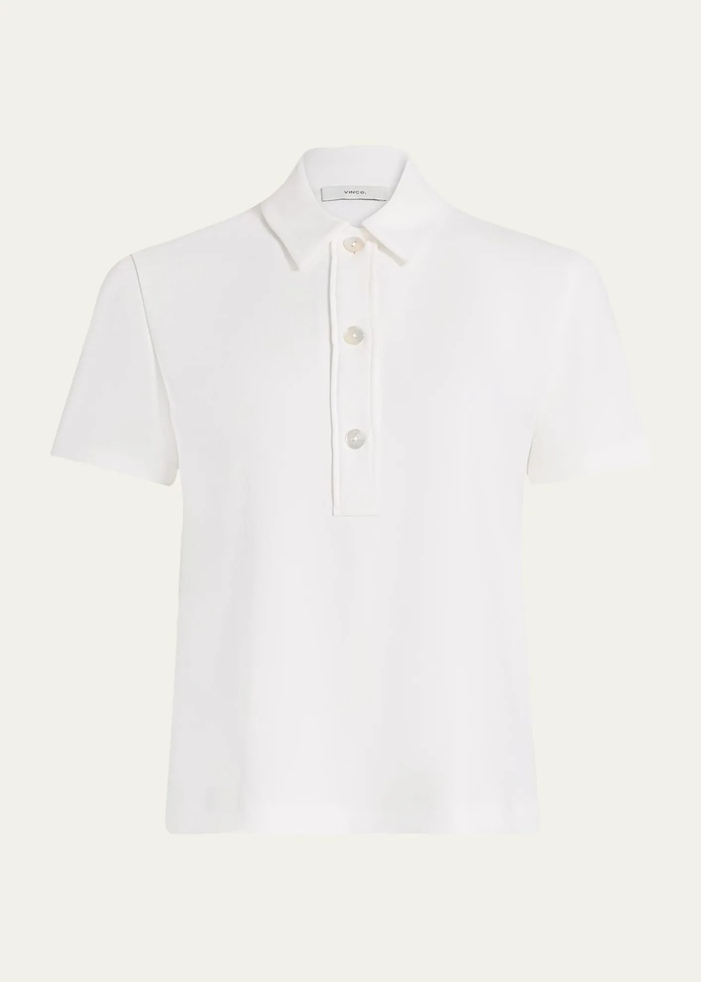VinceCrepe Short-Sleeve Polo Shirt