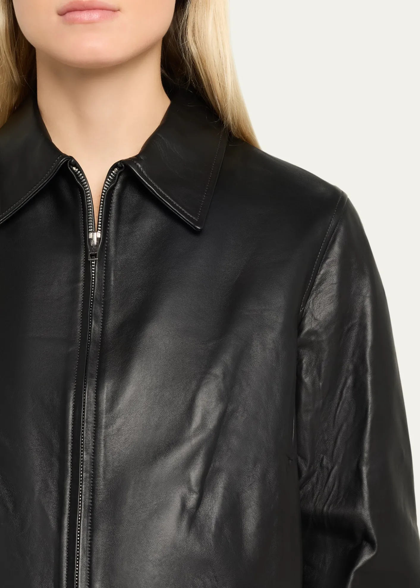 VinceCropped Faux Leather Jacket