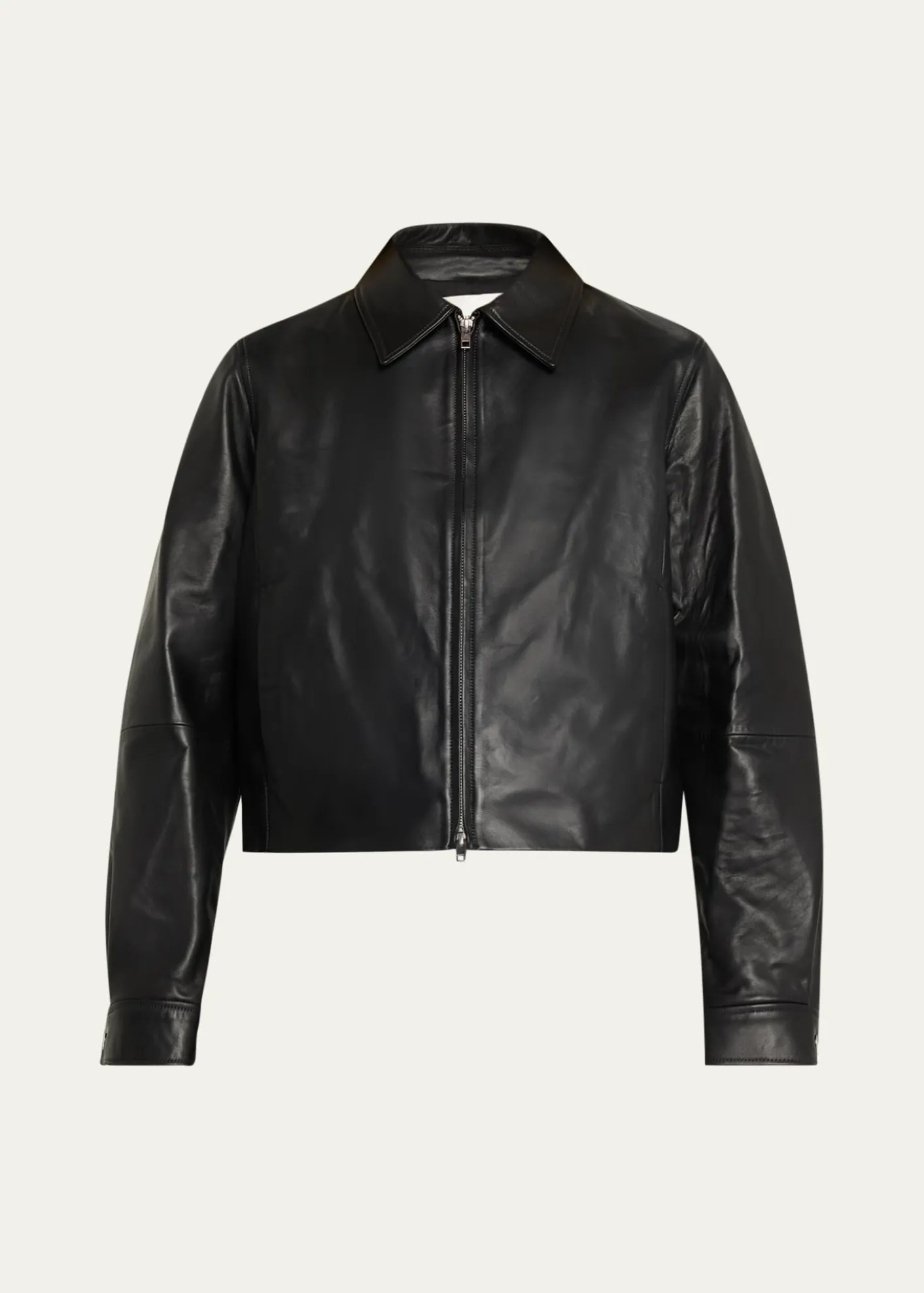 VinceCropped Faux Leather Jacket