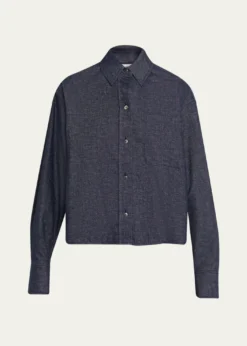 VinceCropped Long-Sleeve Shirt
