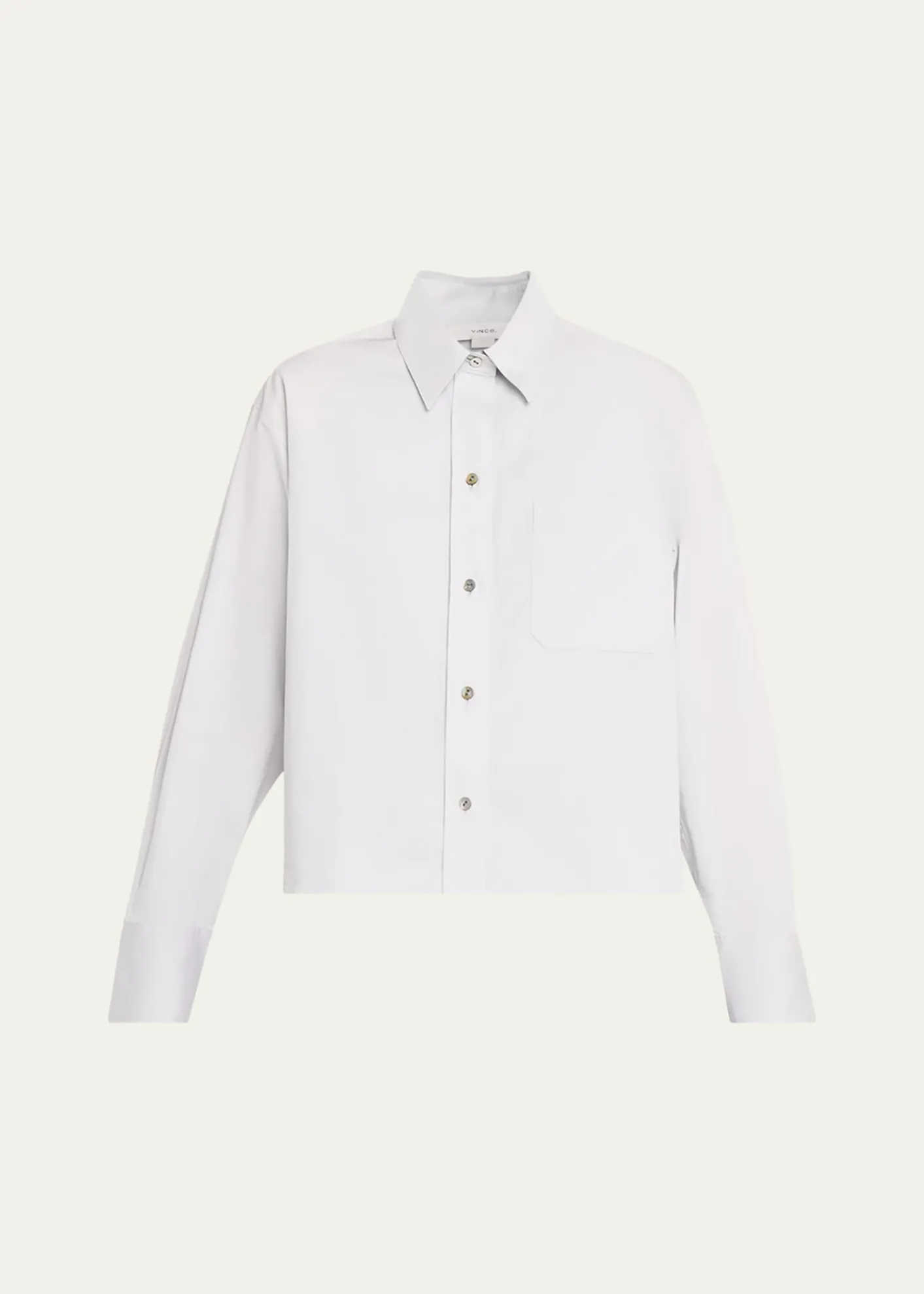 VinceCropped Long-Sleeve Shirt
