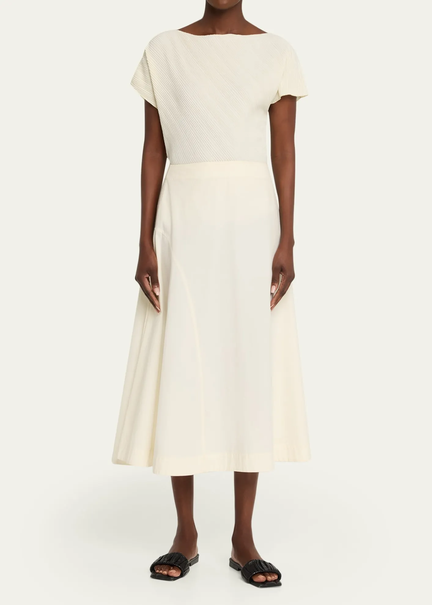 VinceDirectional Pleated Top