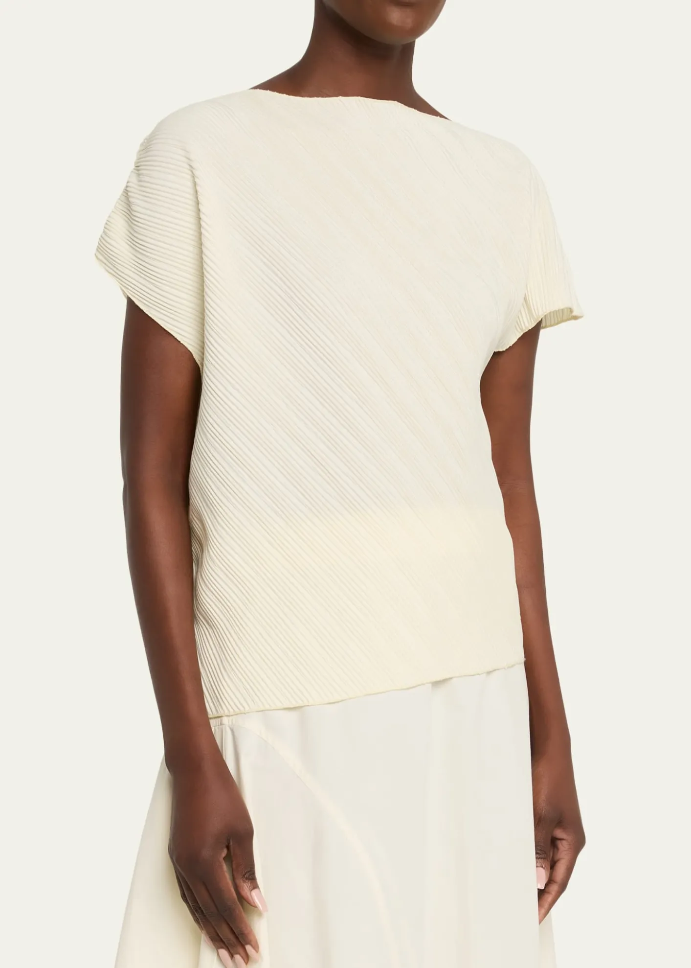 VinceDirectional Pleated Top