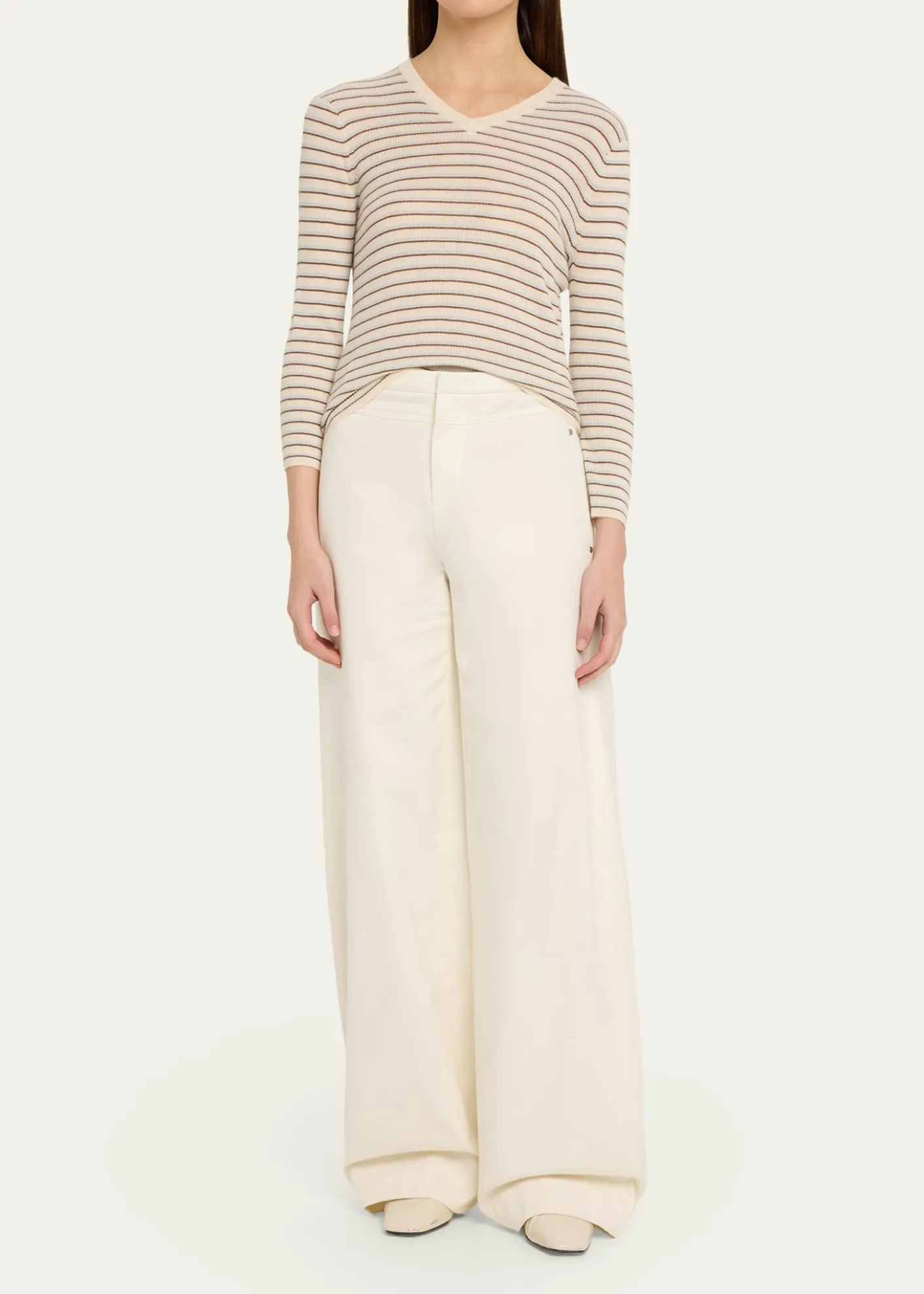 VinceDouble-Waistband Wide-Leg Utility Pants