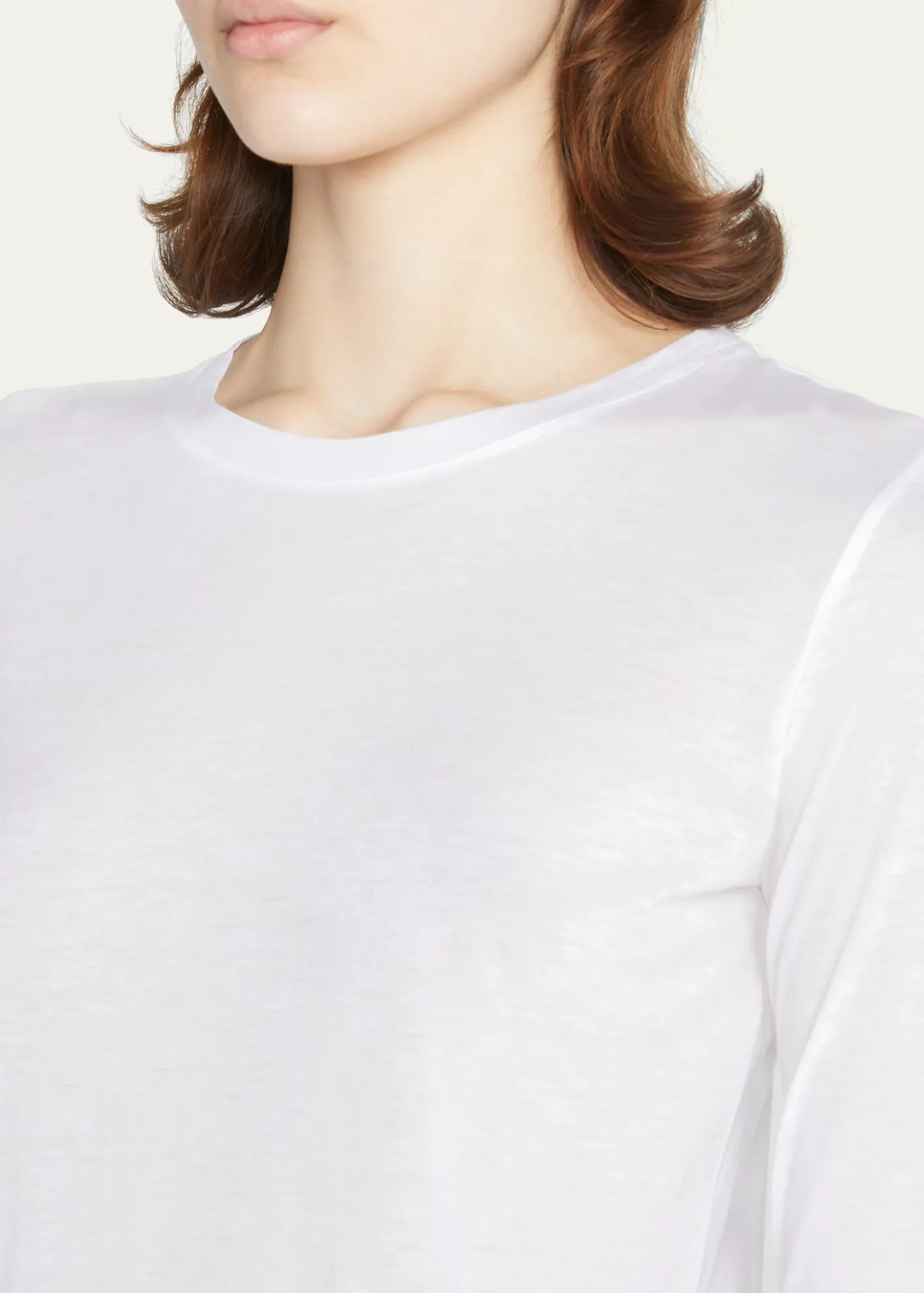 VinceEssential Long-Sleeve Crewneck Tee