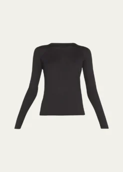 VinceEssential Long-Sleeve Crewneck Tee