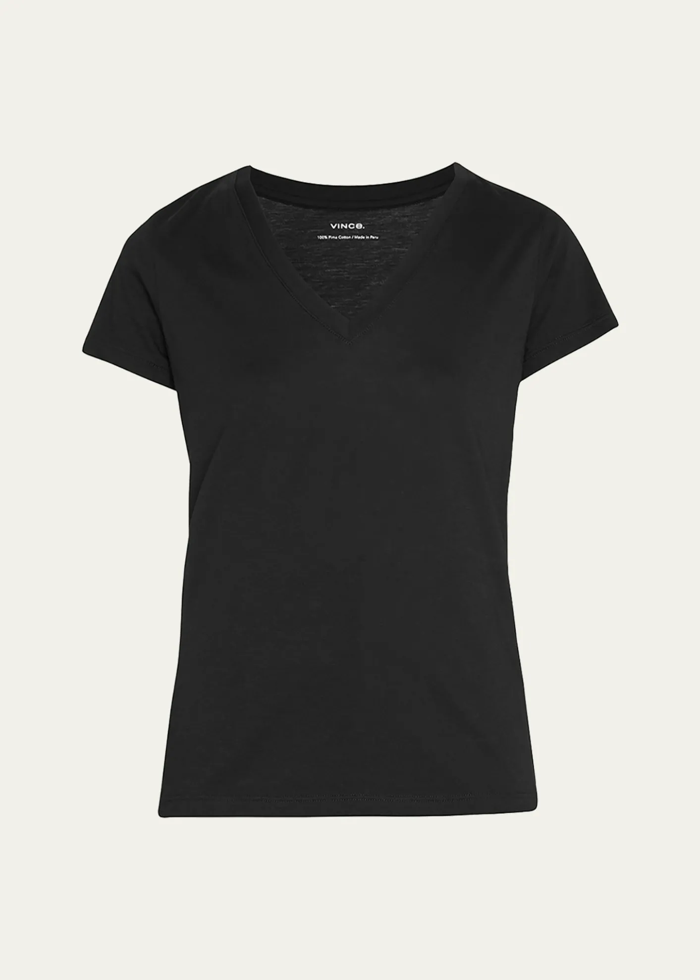 VinceEssential Pima Cotton V-Neck Tee