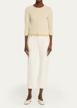 VinceGingham Knit Cardigan