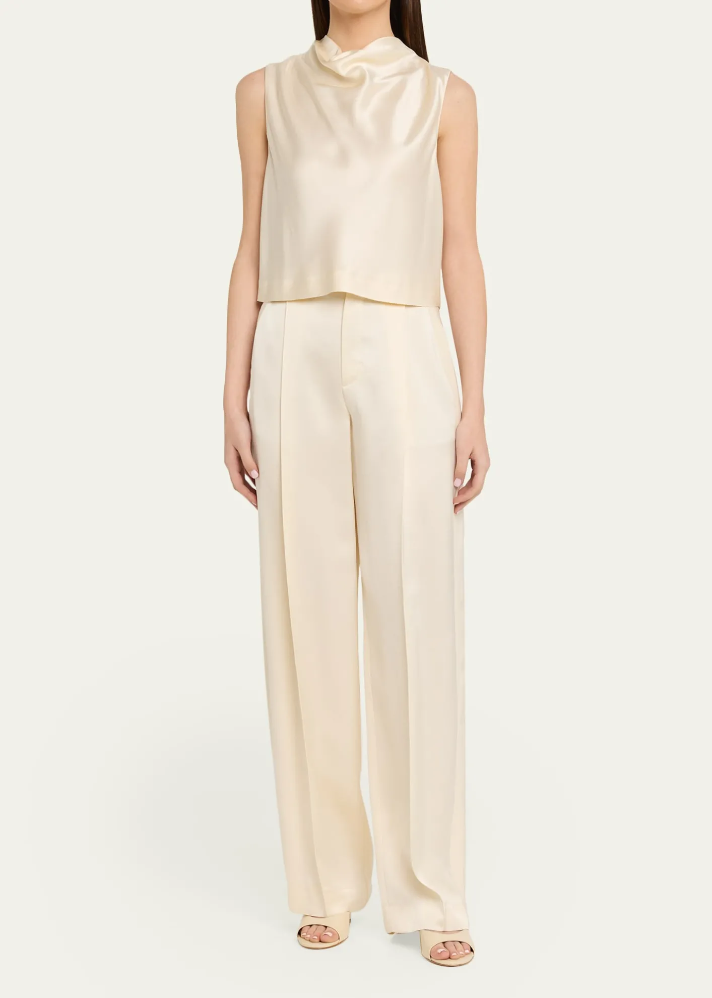 VinceHigh-Rise Satin Trousers