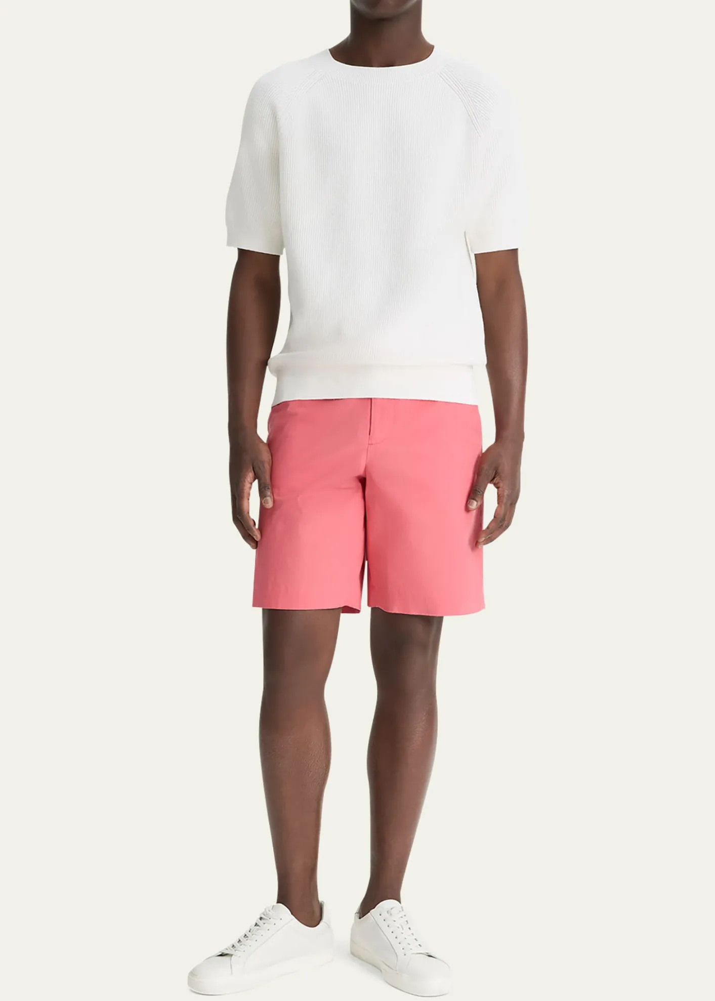 VinceMen's Italian Cotton Extended-Tab Shorts