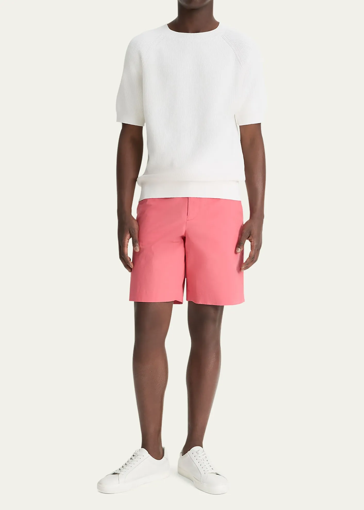 VinceMen's Italian Cotton Extended-Tab Shorts