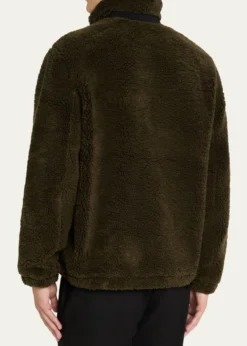 VinceMen's Faux Sherpa Zip-Up Jacket