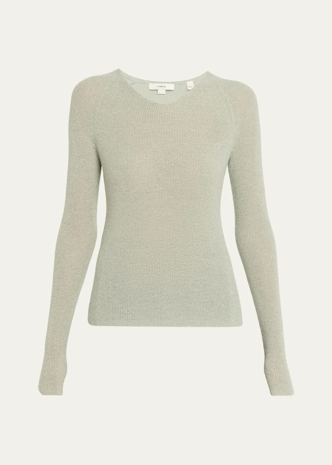 VinceMetallic High-V Knit Top