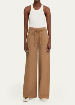 VinceMid-Rise Cotton Drawstring Pants