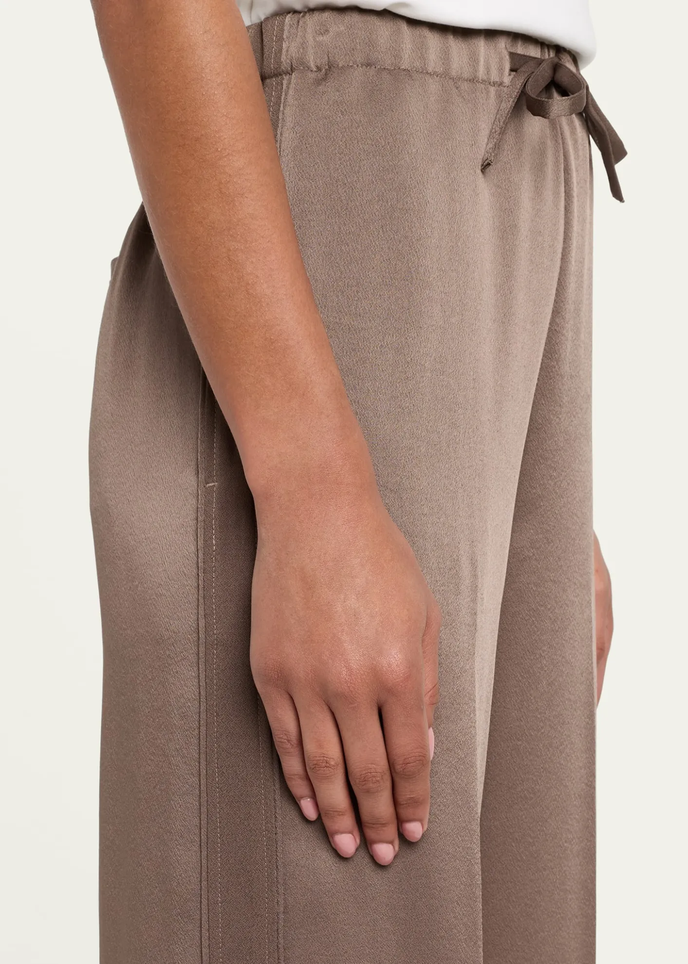 VinceMid-Rise Shiny Drawstring Sweatpants