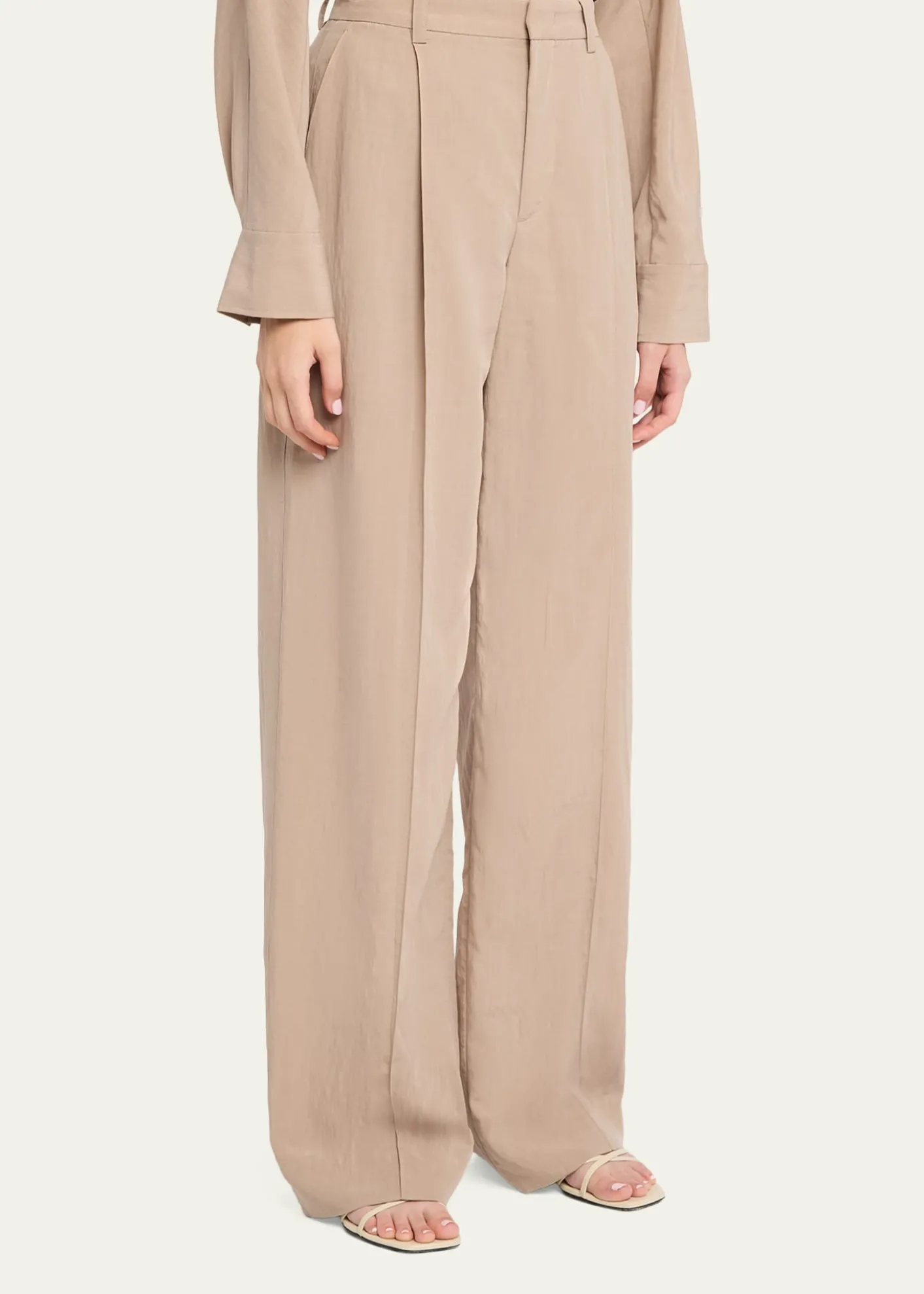 VincePleated High-Rise Pants