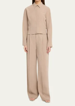 VincePleated High-Rise Pants