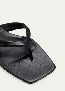 VinceSan Juan Patent Leather Flat Thong Sandals