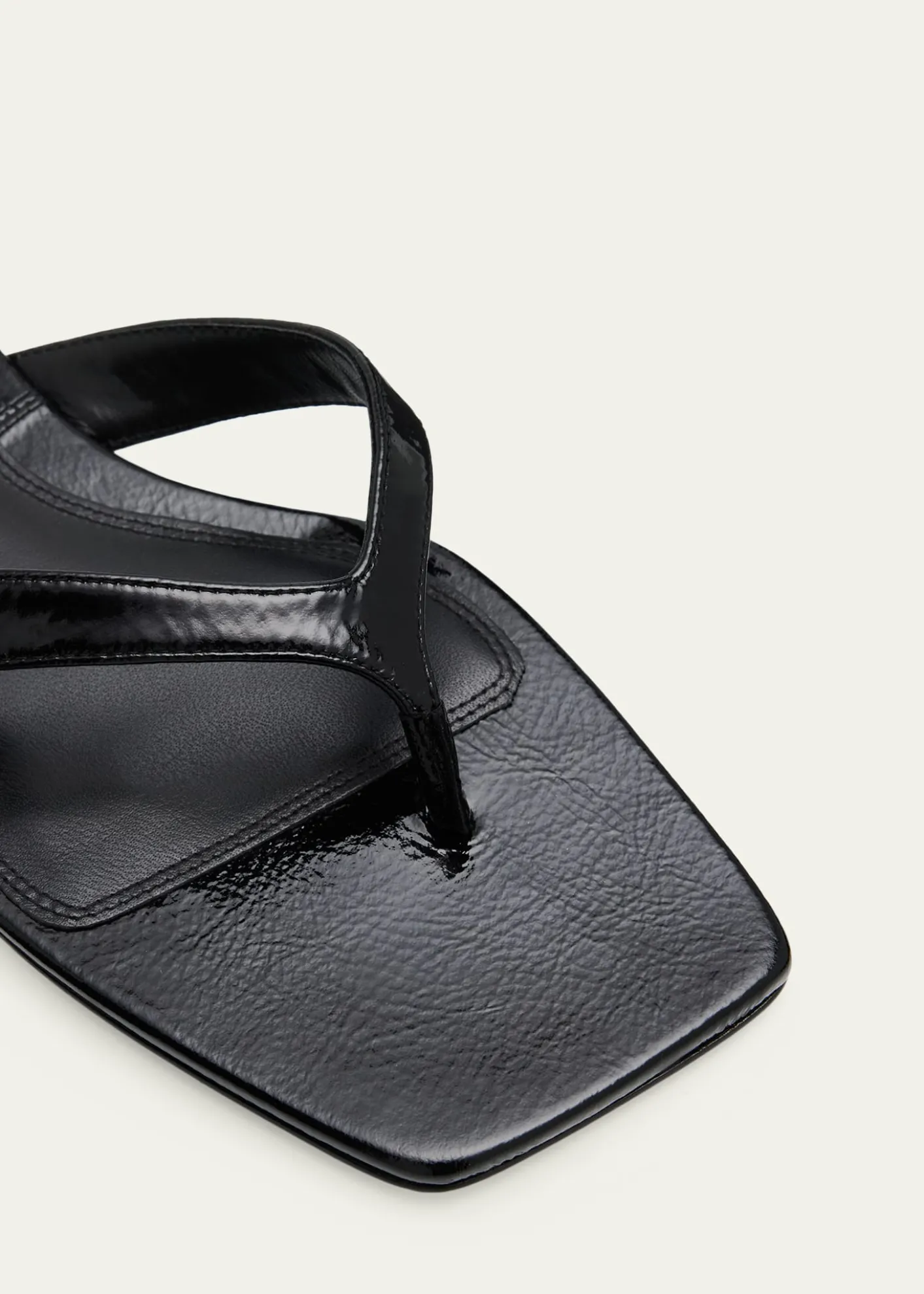VinceSan Juan Patent Leather Flat Thong Sandals