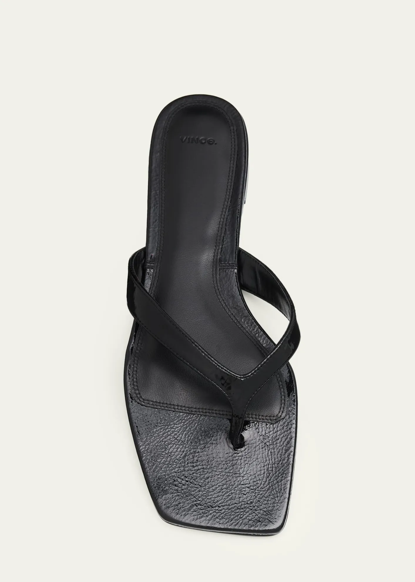 VinceSan Juan Patent Leather Flat Thong Sandals