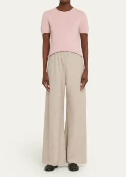 VinceShort-Sleeve Cashmere-Blend Tee