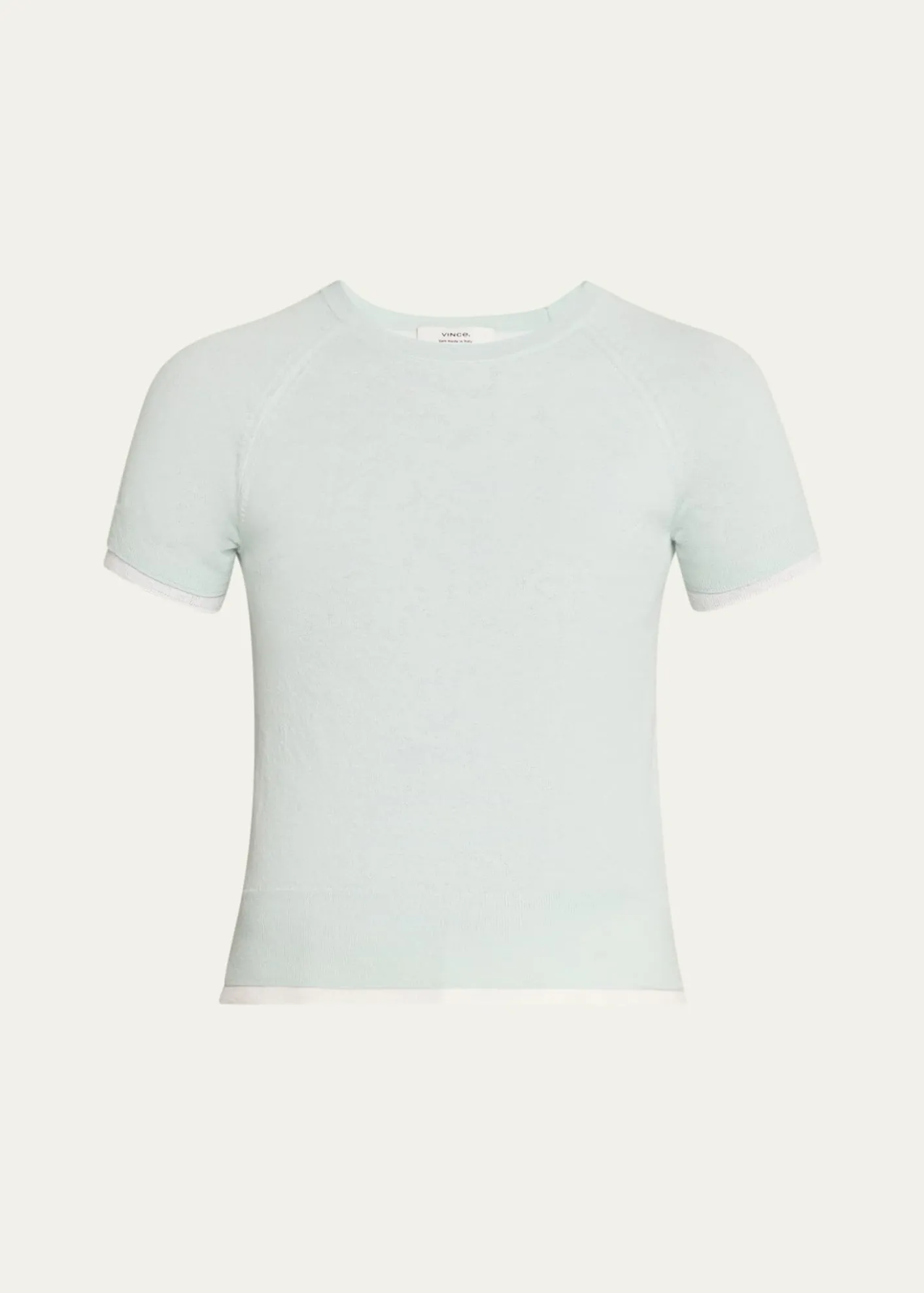 VinceShort-Sleeve Double-Layer Tee