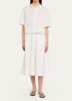 VinceShort-Sleeve Poplin Shirt