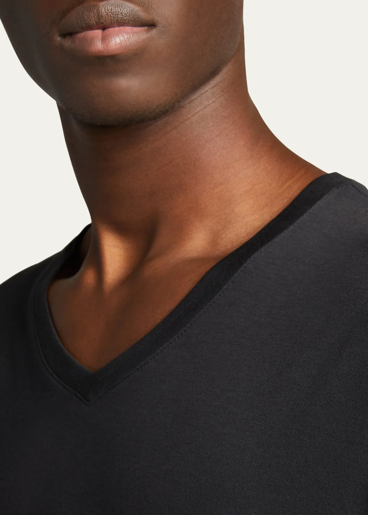 VinceShort-Sleeve V-Neck Jersey T-Shirt, Gray