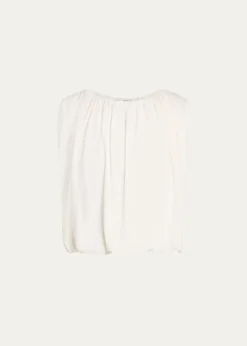 VinceSleeveless Bubble Top