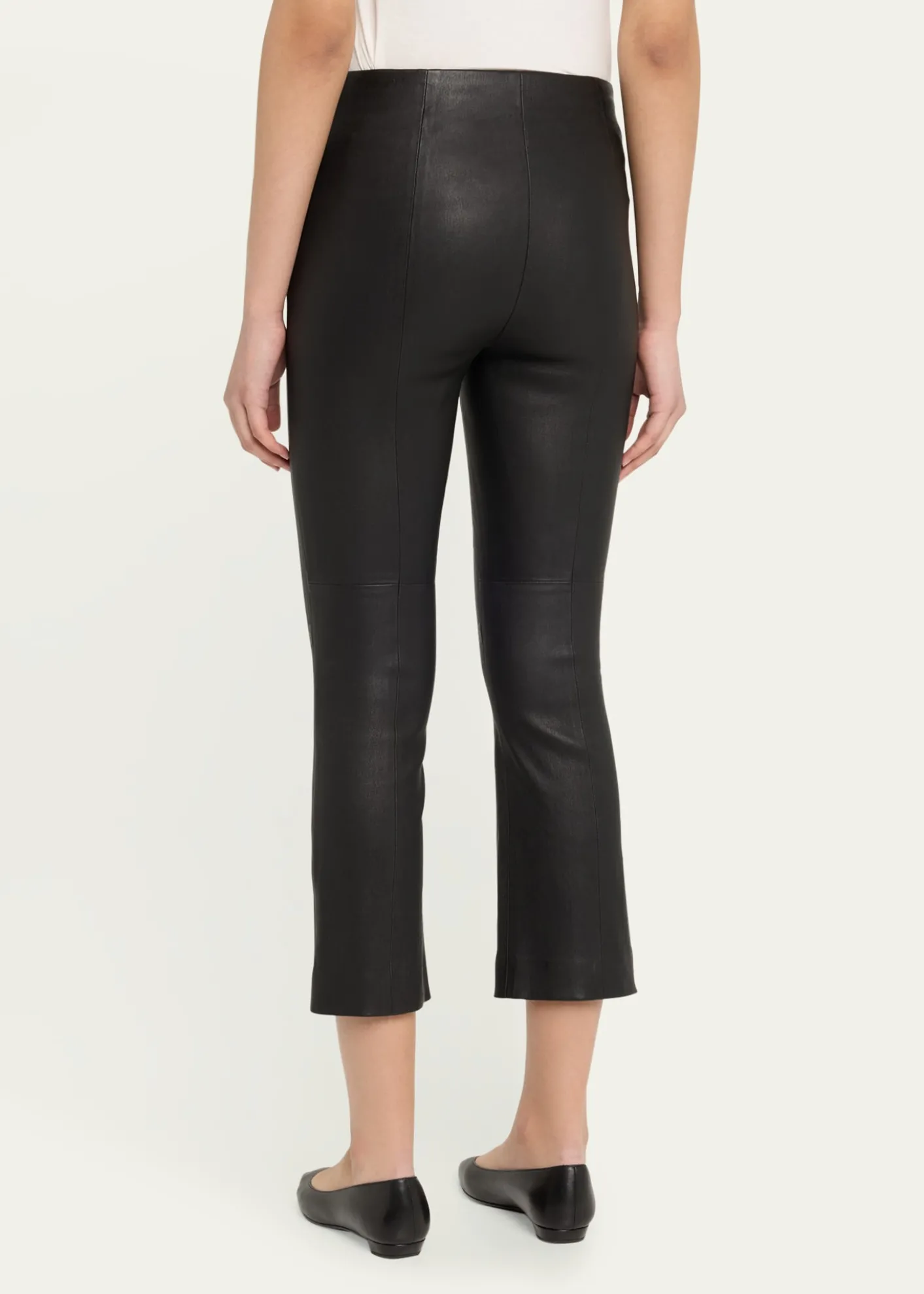 VinceSlim Cropped Leather Pants