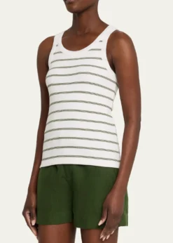 VinceStripe Scoop-Neck Tank Top
