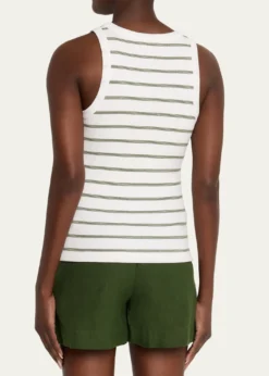 VinceStripe Scoop-Neck Tank Top