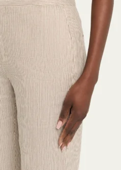 VinceTicking Stripe Cropped Flare Trousers