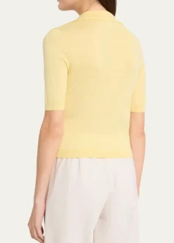 VinceTipped Elbow-Sleeve Knit Top