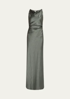 VinceTwist Satin Maxi Dress