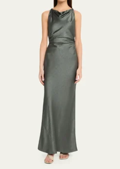 VinceTwist Satin Maxi Dress